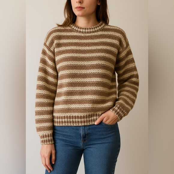 Cambridge Classics Sweaters - Vintage Cambridge Classics Striped Cotton Sweater